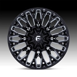 Fuel Strike FC865BE Gloss Black Milled Custom Truck Wheels 3